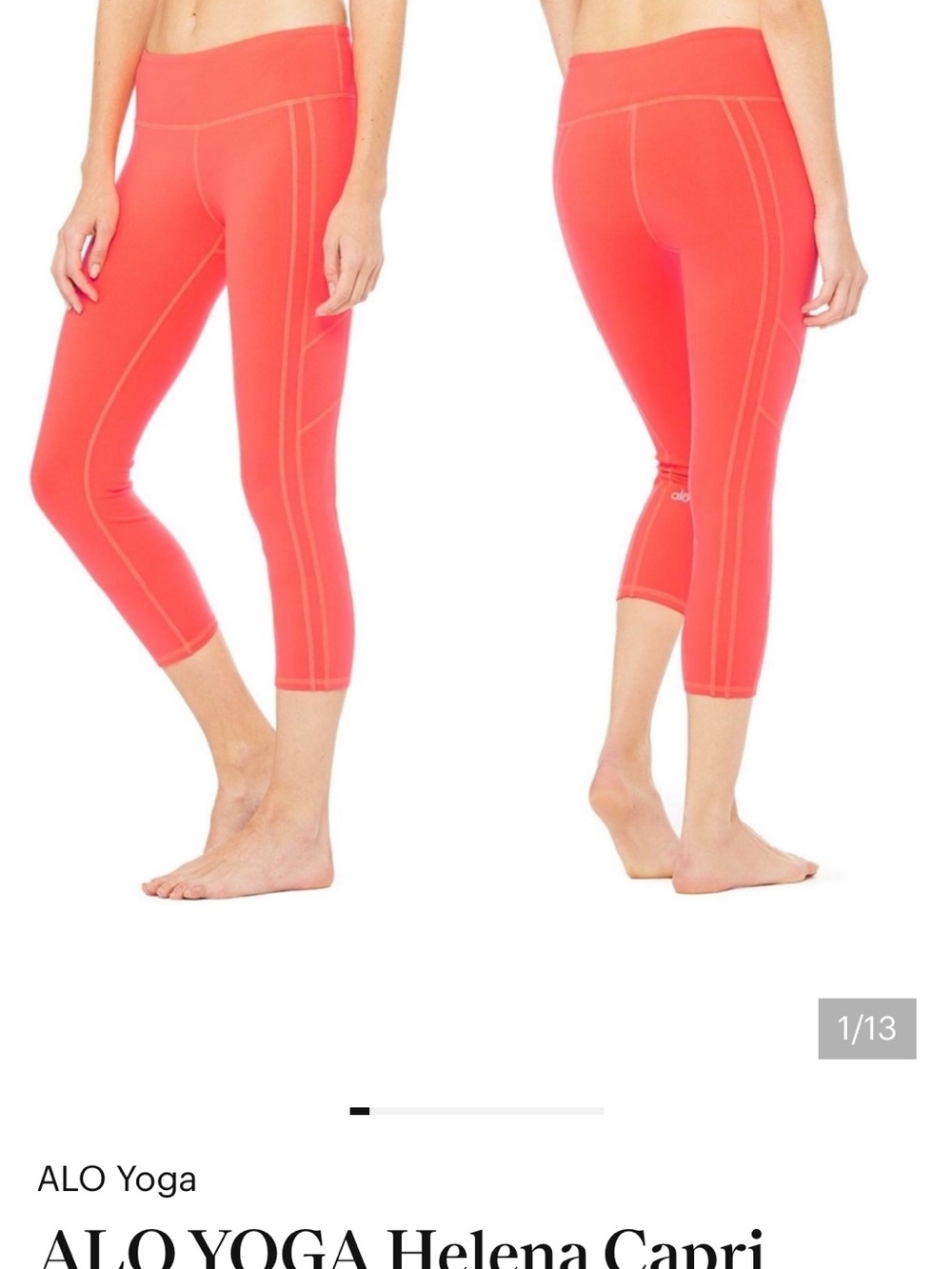 ALO Yoga Helena Capri Leggings in Coral size M
